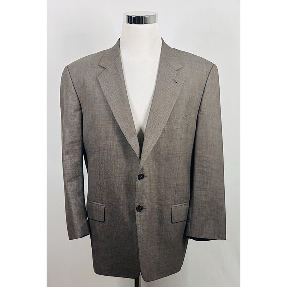 Joseph Abboud 44S Sport Coat 100% Wool Beige Knit Two Button Fully Lined - Picture 2 of 8